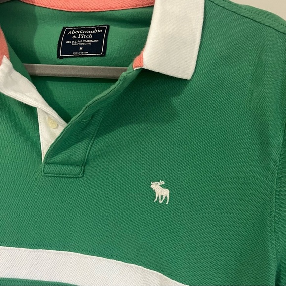 Preppy Abercrombie&Fitch polo men’s shirt medium Y2K - Picture 3 of 11